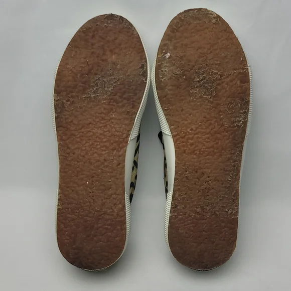 Superga 2750 Fanvelw Velvet Cognac Zebra Animal Print Sneakers Lace Up Size 8 - Picture 10 of 13